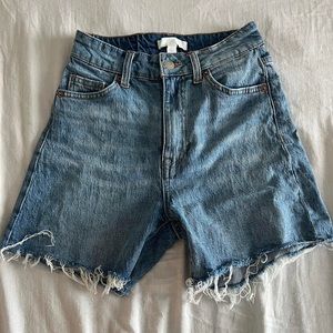 denim h&m shorts